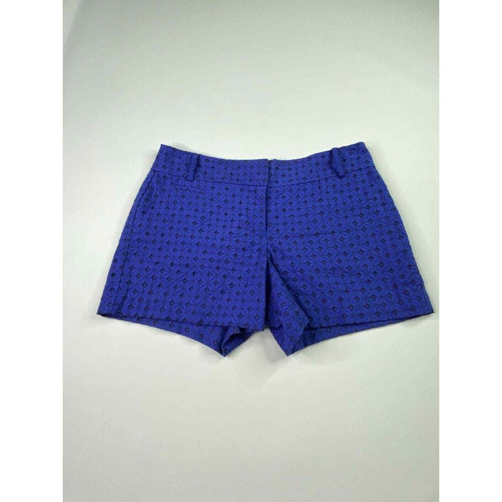 Ann Taylor Loft Womens Shorts Belt Loops High Rise Geometrical Cotton Size 2